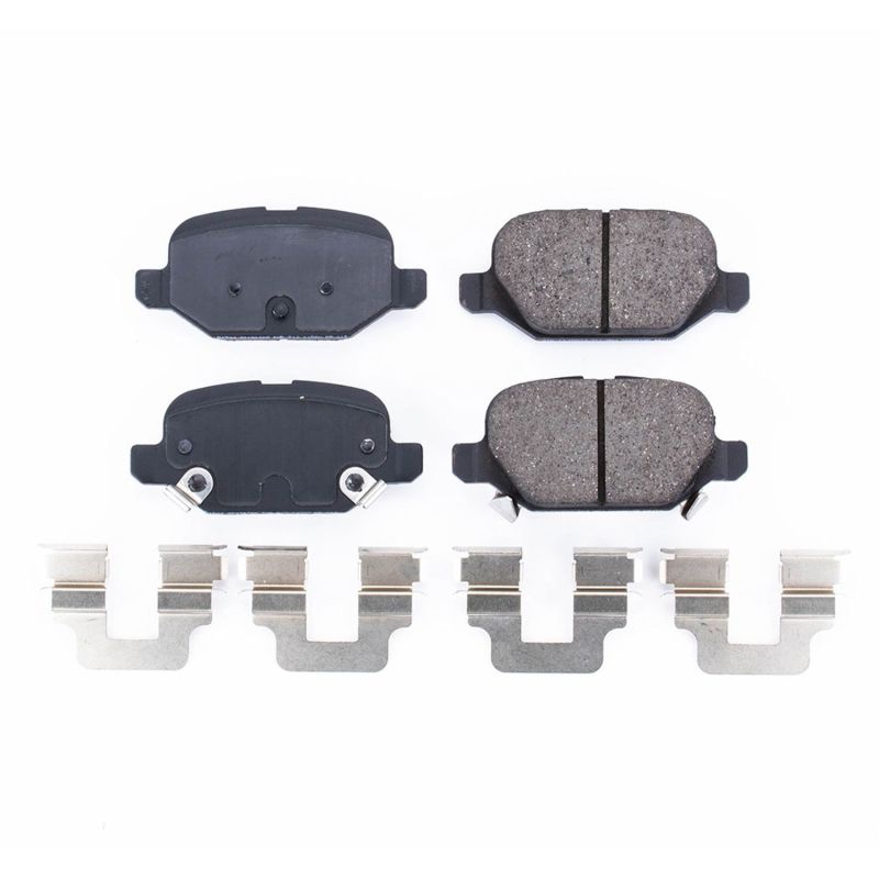 Power Stop 13-17 Fiat 500 Rear Z17 Evolution Ceramic Brake Pads w/Hardware Brake Pads - OE PowerStop