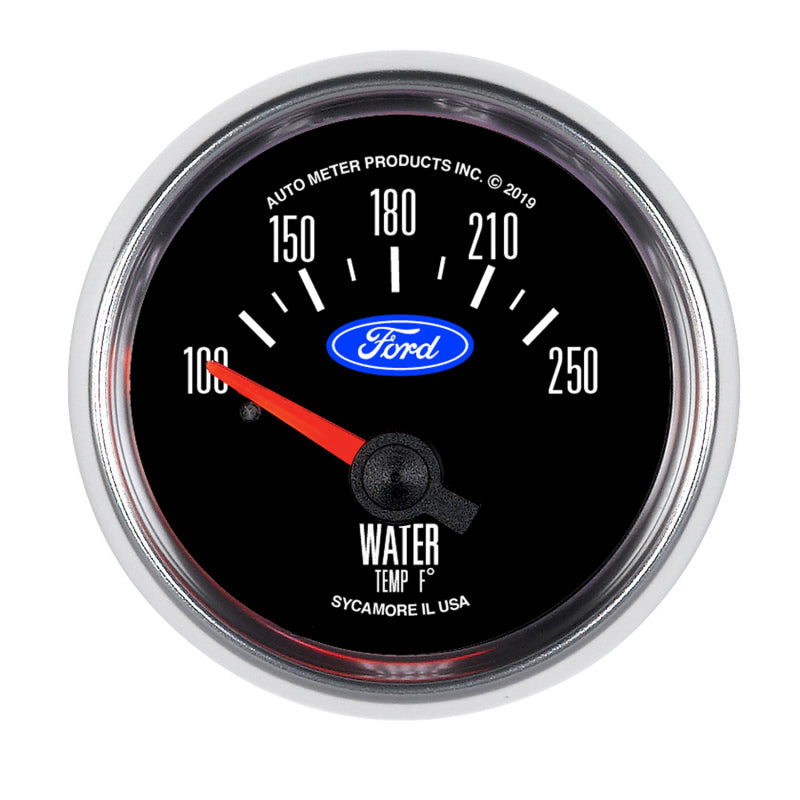 Autometer Ford 2-1/16in. 100F-250F Electric Water Temp Gauge Gauges AutoMeter