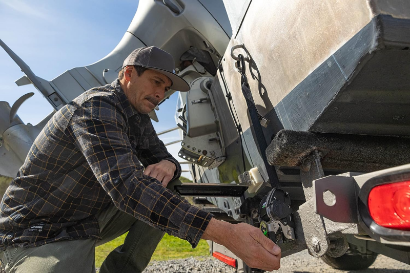 Rhino USA Retractable Transom Straps (2 Pack-Black) Tow Straps Rhino USA