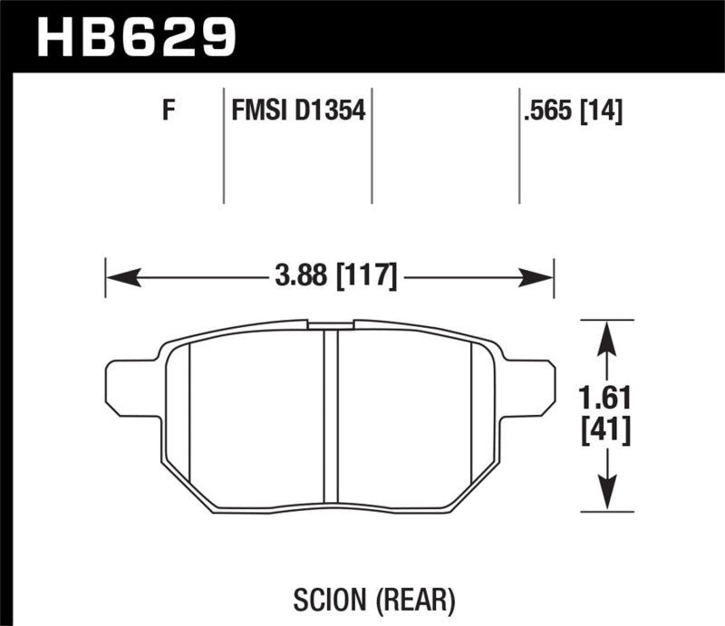 Hawk 08-15 Scion xB HPS 5.0 Rear Brake Pads Brake Pads - Performance Hawk Performance