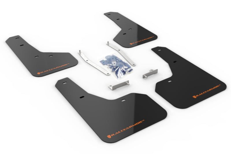 Rally Armor 19-21 Subaru Forester Black UR Mud Flap w/ Orange Logo Mud Flaps Rally Armor