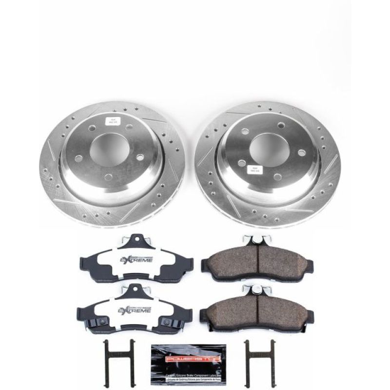 Power Stop 94-96 Chevrolet Caprice Rear Z26 Street Warrior Brake Kit Brake Kits - Performance D&S PowerStop