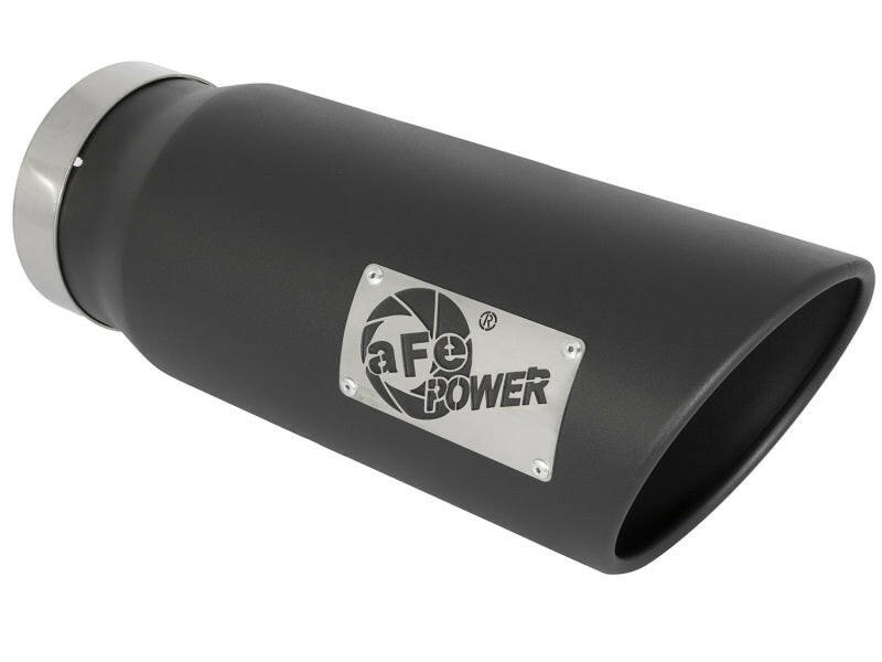 aFe Power MACH Force-Xp 5in In x 6in Out x 15in L Bolt-On 409 SS Exhaust Tip - Black Catback aFe