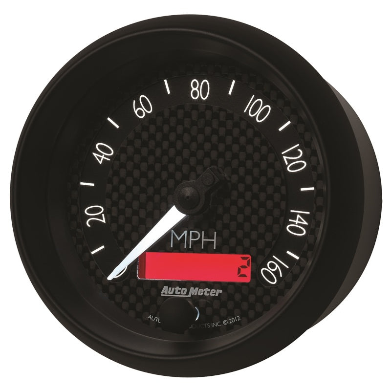 Autometer GT Series 3-3/8in In Dash 0-160 MPH Electronic Programmable Speedometer Gauges AutoMeter