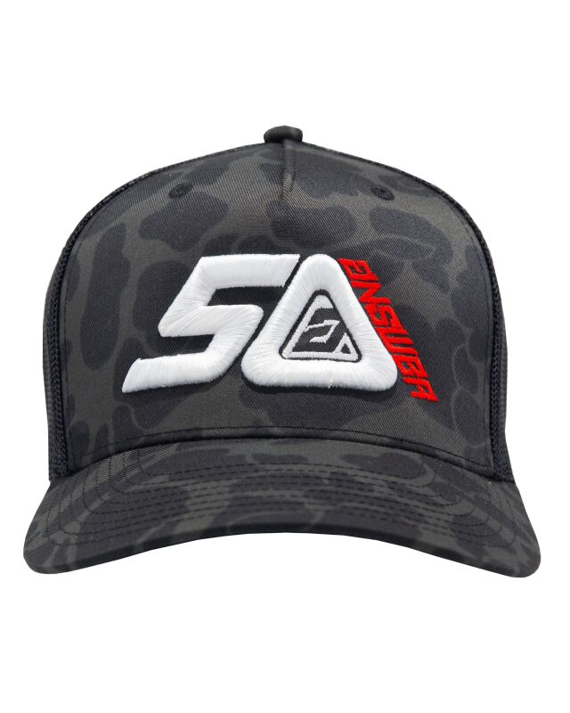 Answer LE 50th Anniversary Adjustable Trucker Cap Black - One Size Misc Powersports Answer
