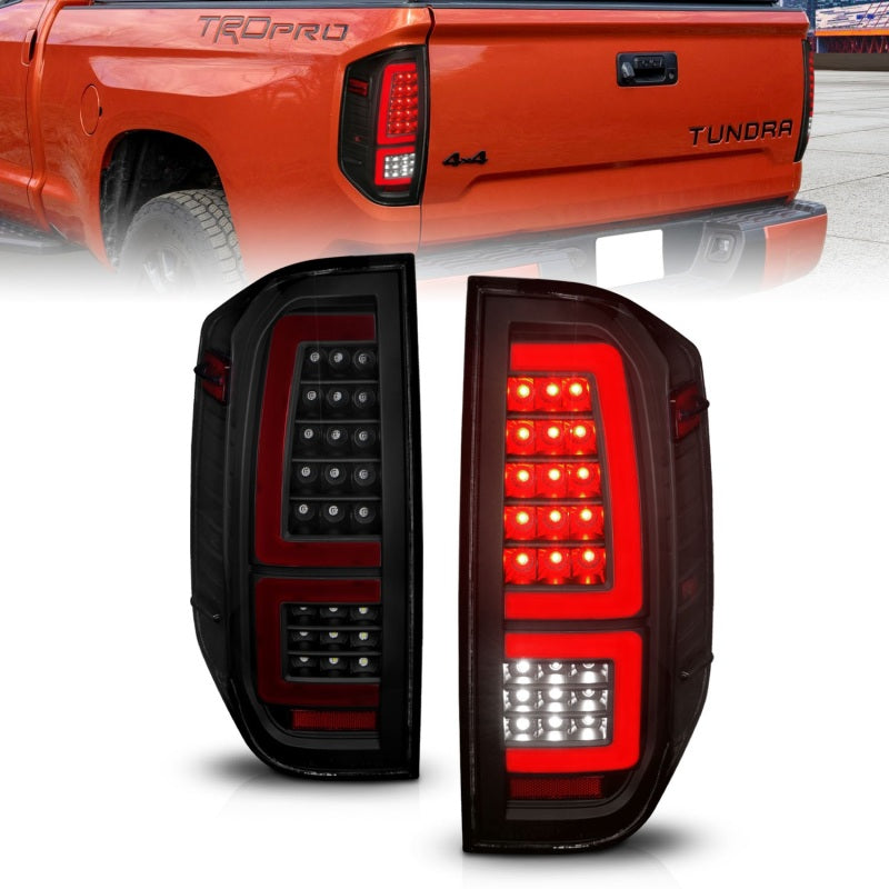 ANZO 2014-2021 Toyota Tundra LED Taillights Black Housing/Smoke Lens Tail Lights ANZO