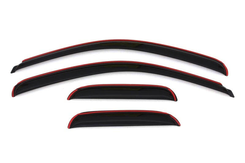 AVS 07-13 Chevy Silverado 1500 Ext. Cab Ventvisor Front & Rear Window Deflectors 4pc - Smoke Wind Deflectors AVS