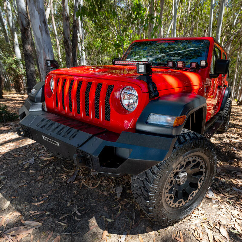 Go Rhino 07-20 Jeep Wrangler JL/JLU/JK/JKU/Gladiator JT Trailline Front Full Width Bumper Bumpers - Steel Go Rhino