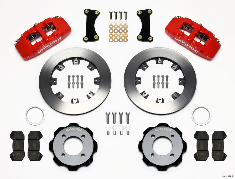 Wilwood Dynapro 6 Front Hat Kit 12.19in Red 2011 Fiesta Big Brake Kits Wilwood