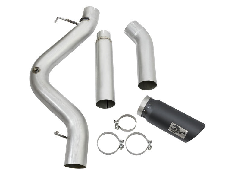 aFe LARGE Bore HD 5in Exhausts DPF-Back SS w/ Black Tips 16-17 GM Diesel Truck V8-6.6L (td) LML/L5P DPF Back aFe