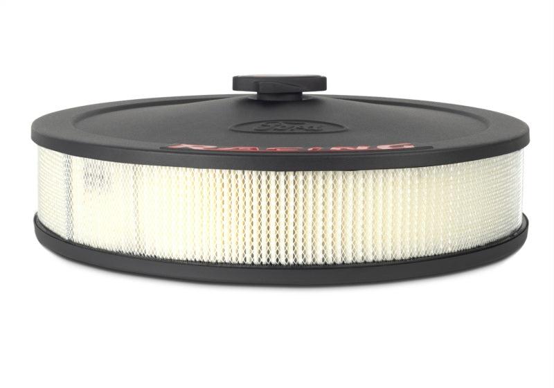 Ford Racing Air Cleaner Kit - Black Crinkle Finish w/ Red Emblem Air Filters - Universal Fit Ford Racing