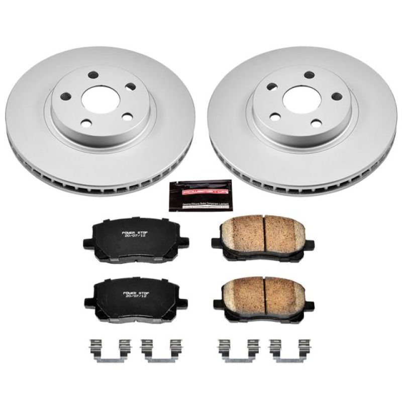 Power Stop 03-08 Pontiac Vibe Front Z17 Evolution Geomet Coated Brake Kit Brake Kits - Performance Blank PowerStop