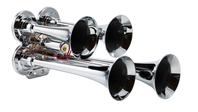 Kleinn Chrome Quad Horn/ 12.5In/10In/7.5In/6In - Chrome-Plated Zinc Alloy Horns Kleinn Air Horns