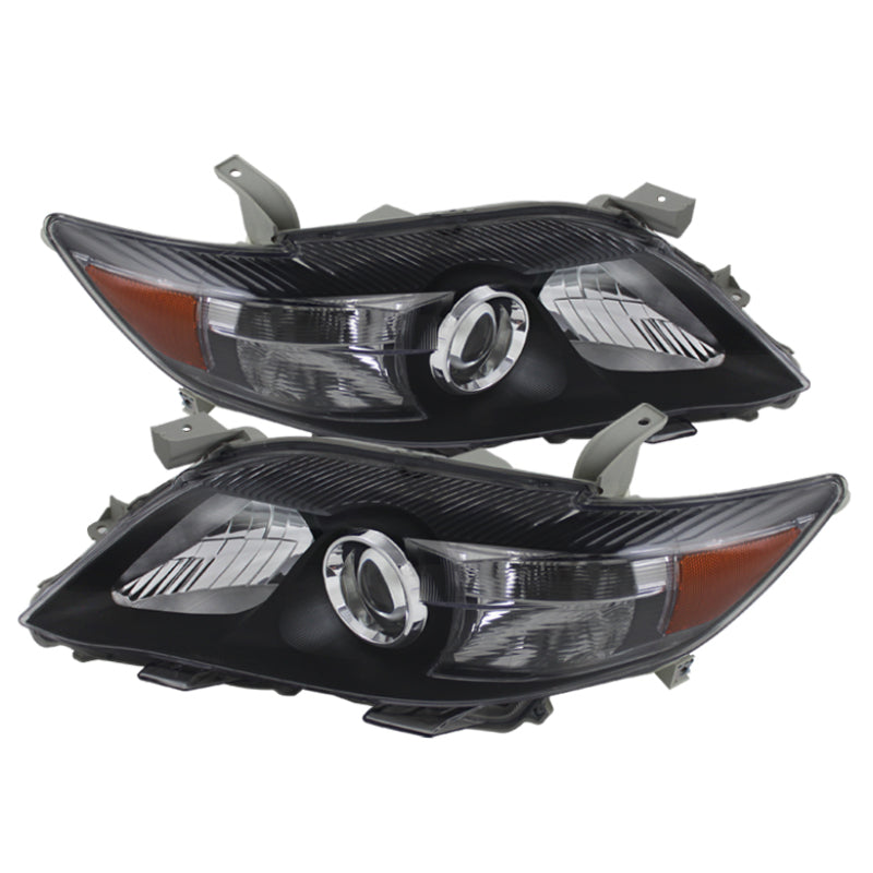 xTune Toyota Camry 10-11 ( USA Built/Nal ) Amber Projector Headlights Black HD-JH-TCAM10-AM-BK Headlights SPYDER