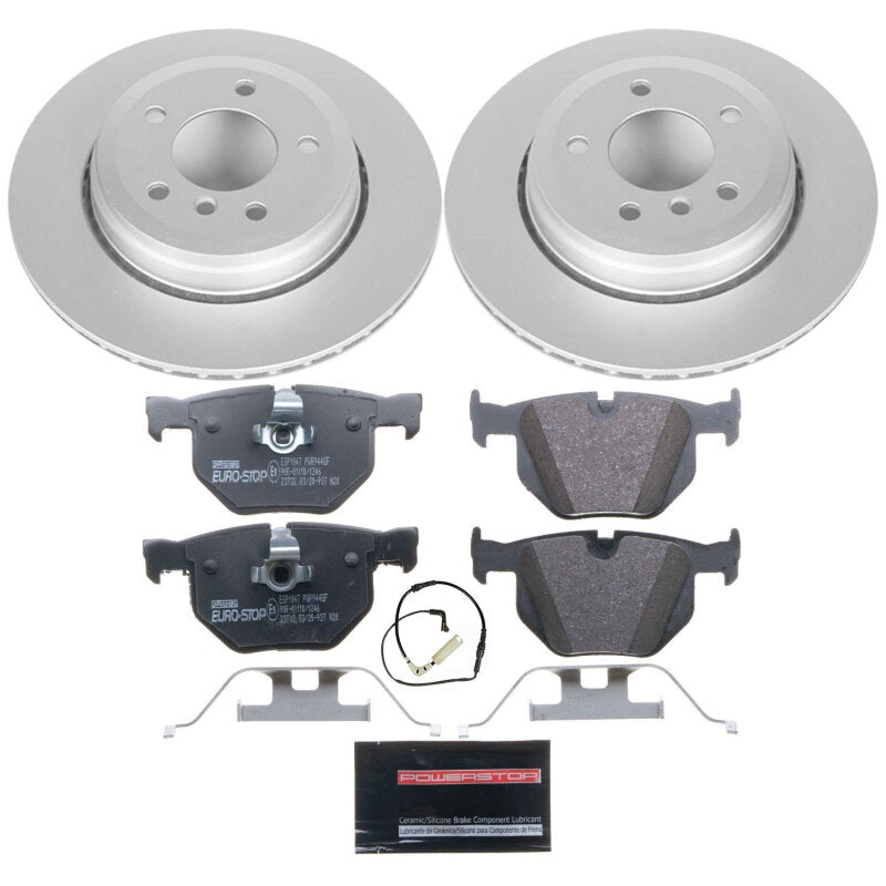 Power Stop 04-07 BMW 525i Rear Euro-Stop Brake Kit Brake Kits - OE PowerStop