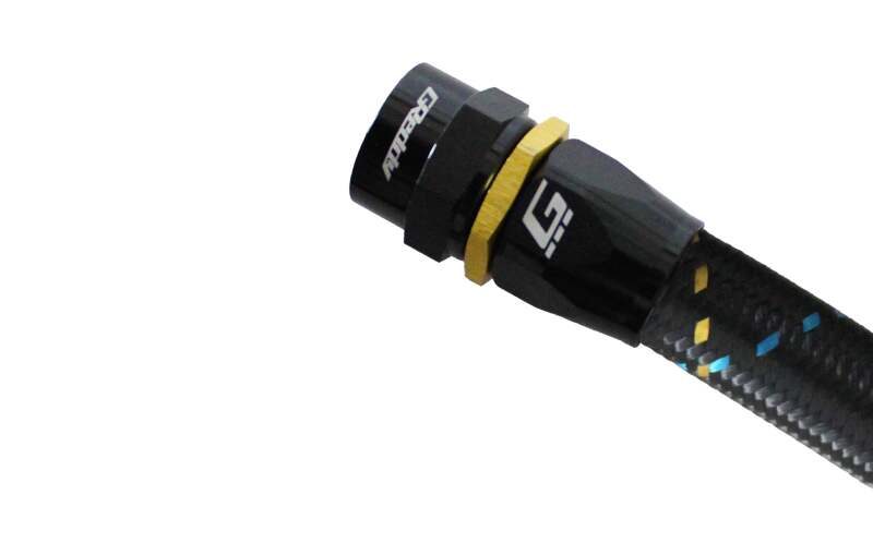 GReddy AN12 STRAIGHT HOSE END SWIVEL BLACK/GOLD ANODIZED Oil Line Kits GReddy