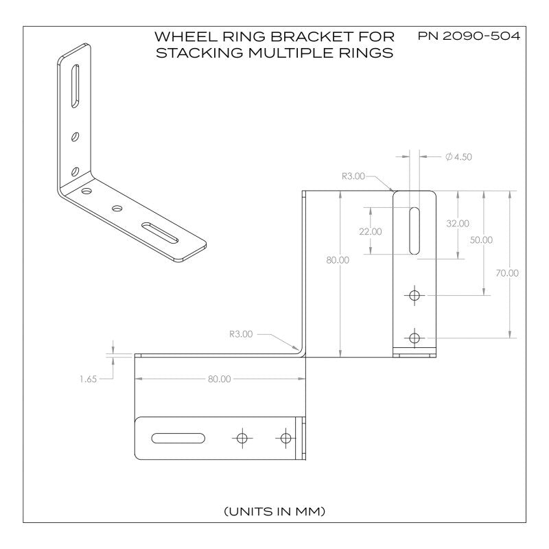 Oracle Offset Wheel Ring Bracket for Stacking Multiple Rings - Set of 12 Light Accessories and Wiring ORACLE Lighting