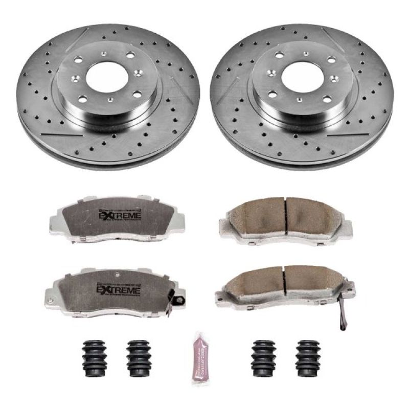 Power Stop 93-96 Honda Prelude Front Z26 Street Warrior Brake Kit Brake Kits - Performance D&S PowerStop