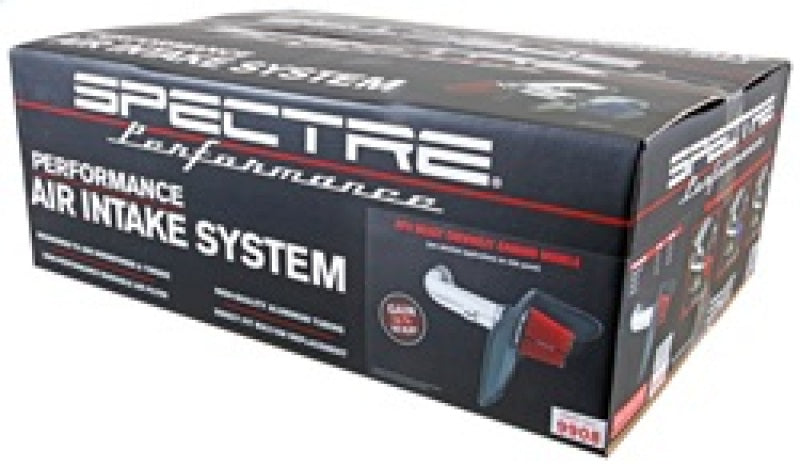 Spectre 10-12 Chevy Camaro V8-6.2L F/I Air Intake Kit - Clear Anodized w/Red Filter Cold Air Intakes Spectre