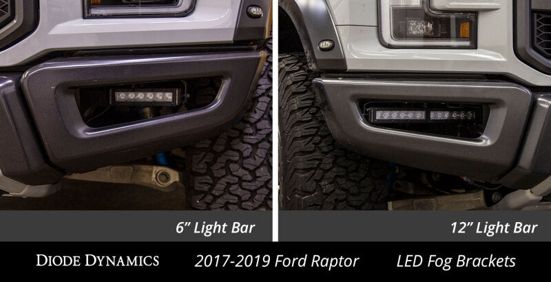 Diode Dynamics 17-19 Ford Raptor SS Fog Kit 12.0 In - Amber Driving Light Bars & Cubes Diode Dynamics