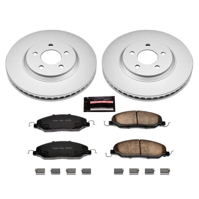 Power Stop 05-10 Ford Mustang Front Z17 Evolution Geomet Coated Brake Kit Brake Kits - Performance Blank PowerStop