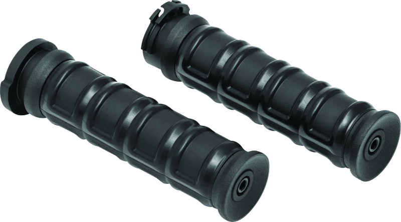 Kuryakyn Dillinger Grips Dual Cable Satin Black Grips Kuryakyn