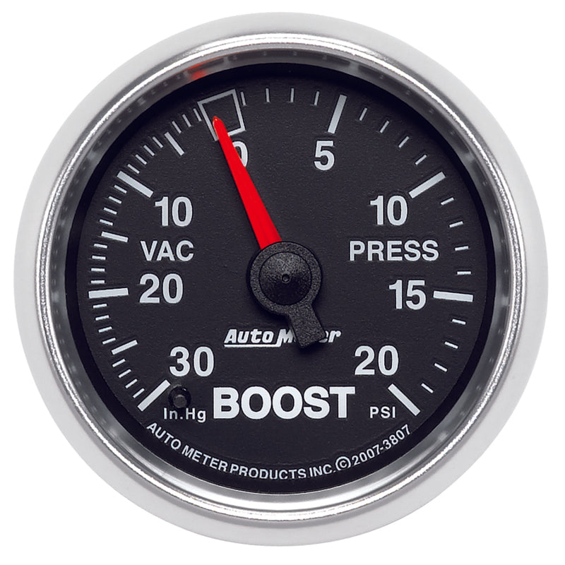 Autometer GS 52mm 30 in Hg/20 psi Mechanical Vacuum/Boost Gauge Gauges AutoMeter