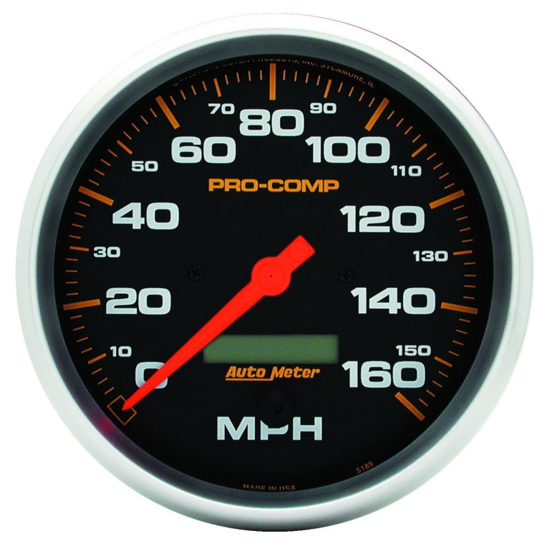 Autometer Pro-Comp 5in 160mph Electric Speedometer w/ LCD Odometer Gauges AutoMeter