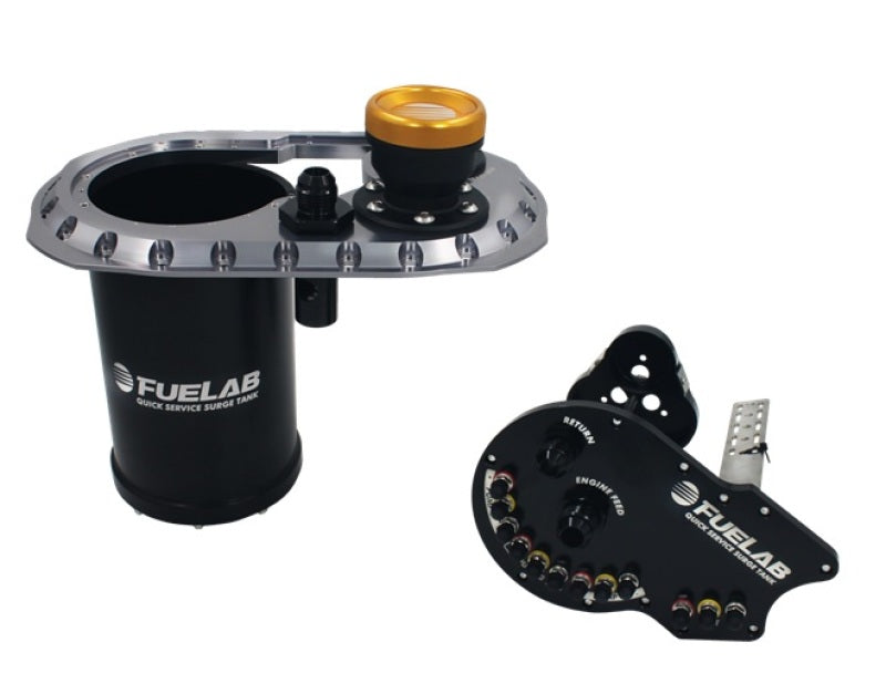 Fuelab Quick Service Surge Tank 2.0 w/No Lift Pump & No Surge Pump - Titanium Surge Tanks Fuelab