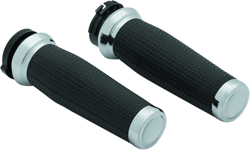 Kuryakyn Thresher Grips Dual Cable Chrome Grips Kuryakyn