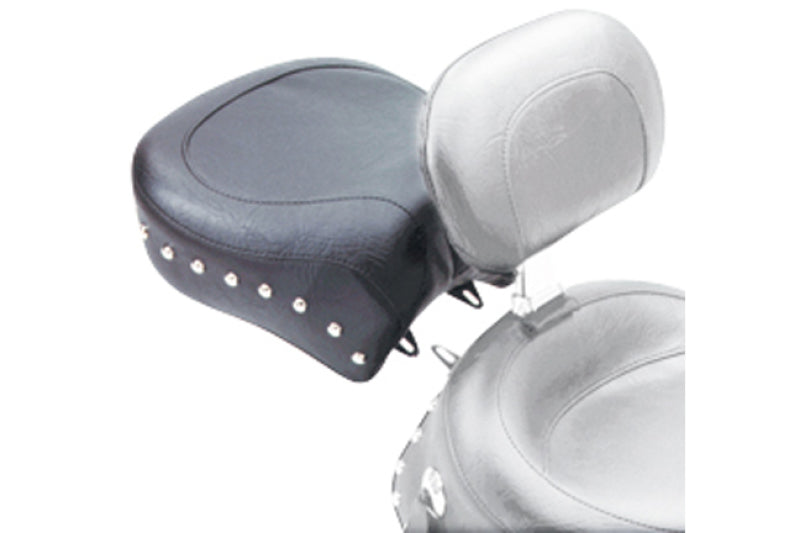 Mustang 06-17 Harley Dyna Wide Touring Recessed Passenger Seat w/Studs - Black Passenger Motorcycle Seats Mustang Motorcycle