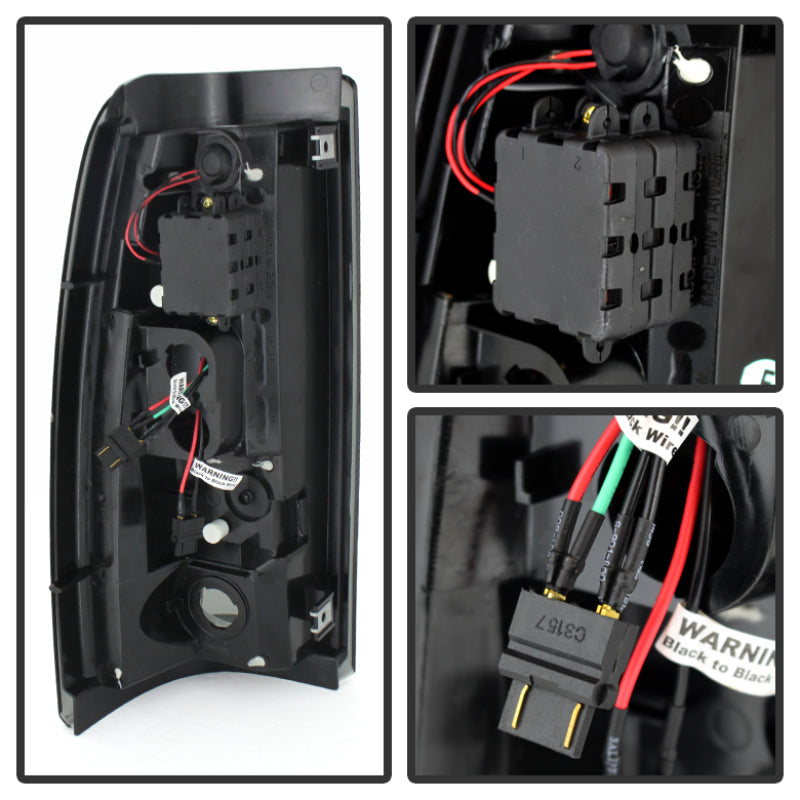 Spyder Chevy Silverado 1500 99-02 (Not Fit Stepside) LED Tail Lights Blk Smke ALT-YD-CS99-LED-BSM Tail Lights SPYDER