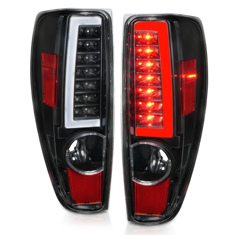 ANZO 2004-2012 Chevrolet Colorado/ GMC Canyon LED Tail Lights w/ Light Bar Black Housing Tail Lights ANZO
