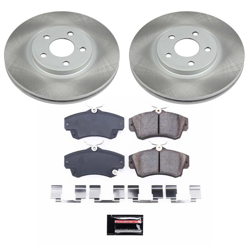 Power Stop 01-10 Chrysler PT Cruiser Front Semi-Coated Rotor Kit Brake Kits - Performance Blank PowerStop
