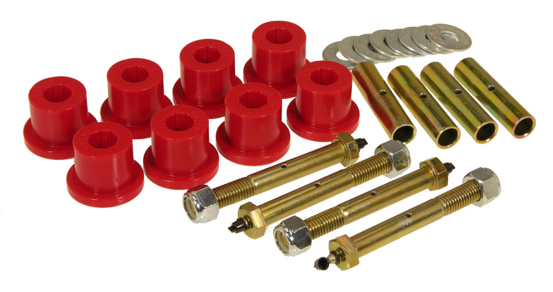 Prothane 87-96 Jeep YJ Front & Rear Main Spring Eye Bushings - Red Bushing Kits Prothane