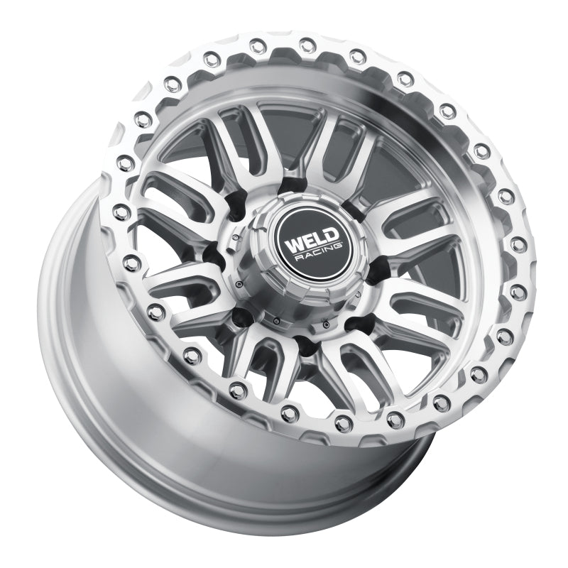 Weld Off-Road Swift 17x9in - 5x114.3 / 5x127 BP - ET-12 78.1mm CB Gloss Silver Machined Wheel & Ring Wheels - Cast Weld