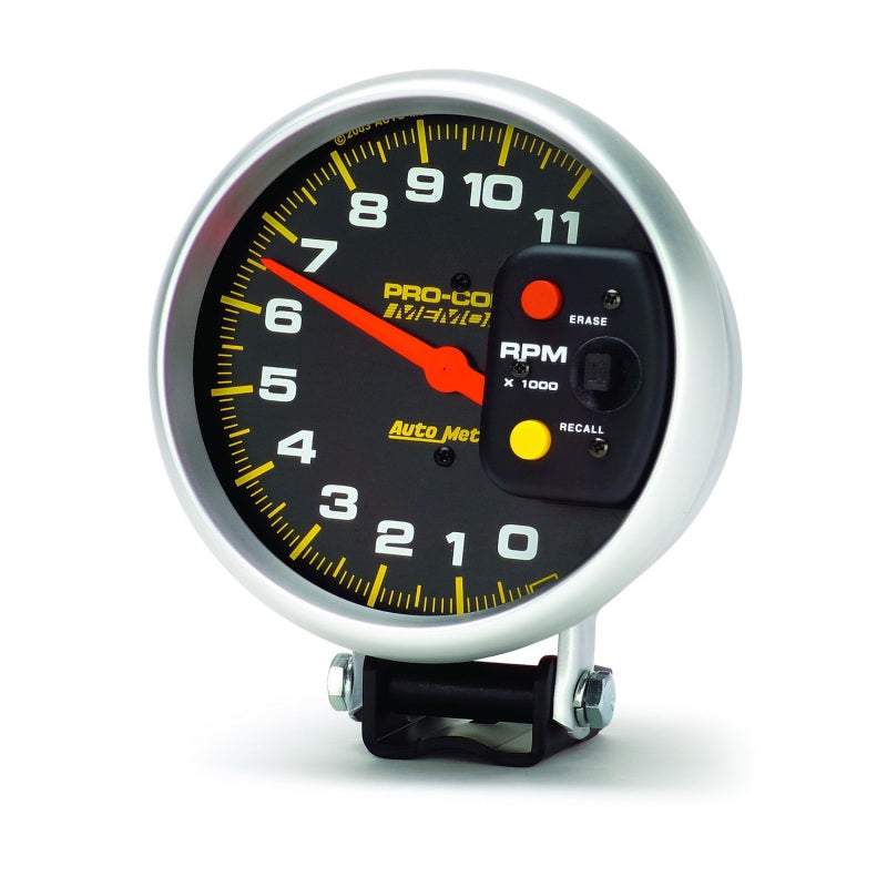 Autometer Pro-Comp 5in 0-11000 RPM Pedestal w/Peak Memory Tachometer Gauges AutoMeter