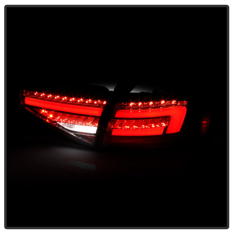 Spyder 13-16 Audi A4 4DR LED Tail Lights LED Clear Reverse Lights - Black ALT-YD-AA413-SEQ-BK Tail Lights SPYDER