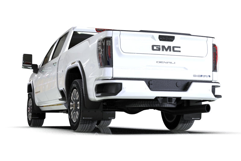 Rally Armor 20-26 GMC Sierra 2500/3500 HD Denali Black Mud Flap w/Metallic Black Logo Mud Flaps Rally Armor