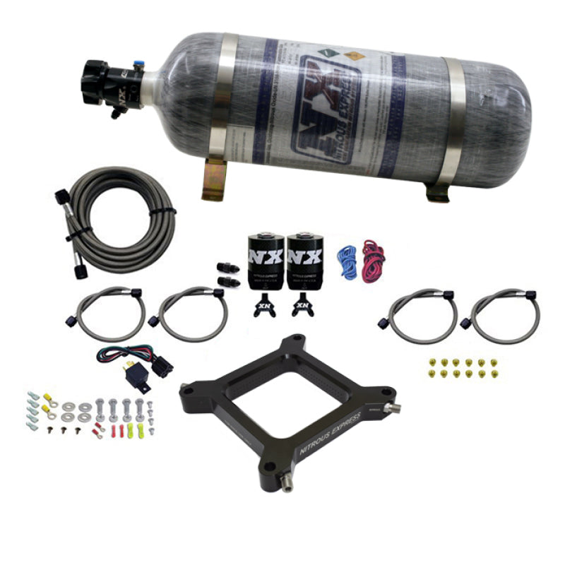 Nitrous Express 4150 Assassin Plate Pro Power Nitrous Kit (100-500HP) w/12lb Bottle Nitrous Systems Nitrous Express