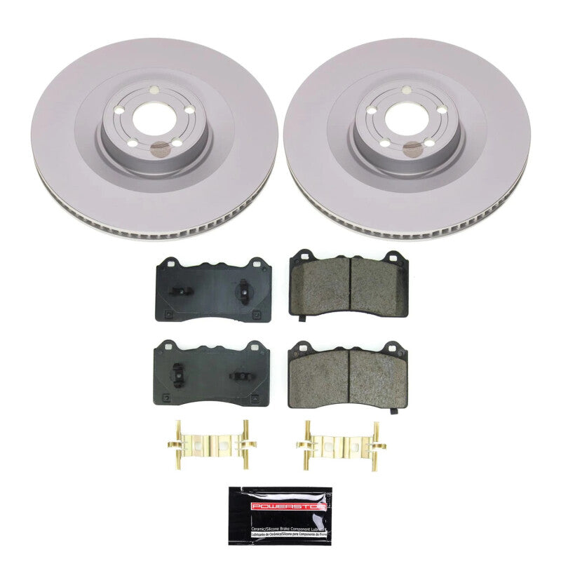 Power Stop 21-23 Ford Mustang Mach-E Front Z17 Coated Brake Kit Brake Kits - Performance Blank PowerStop