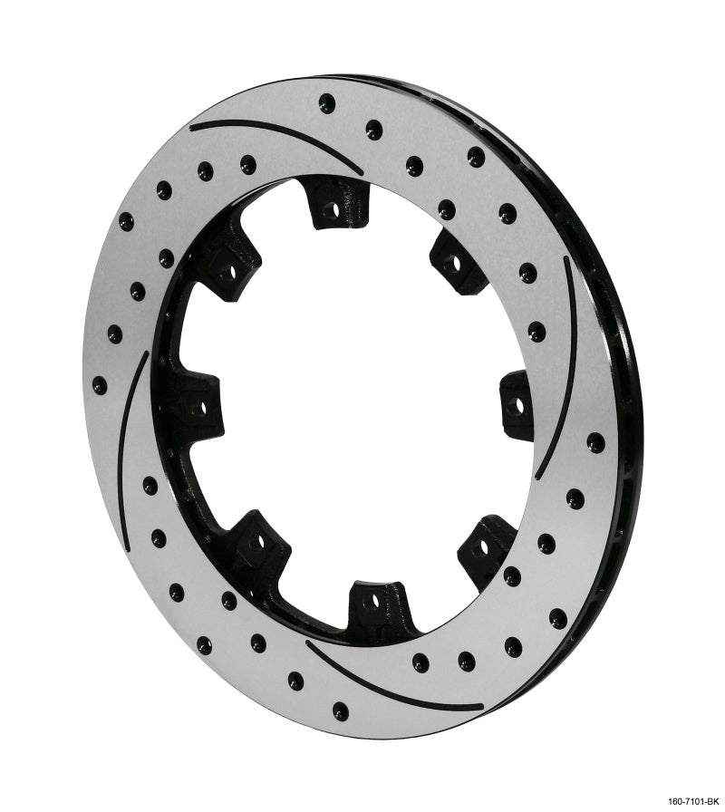 Wilwood Rotor-UL32 Iron RH-SRP BLK Drl 11.75 x .810 - 8 on 7.00in Brake Rotors - 2 Piece Wilwood