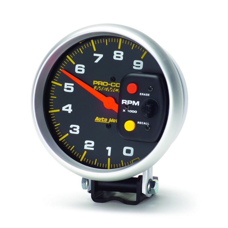 Autometer Pro-Comp 5in / 0-9K RPM / Pedestal w/Peak Memory Tachometer Gauges AutoMeter