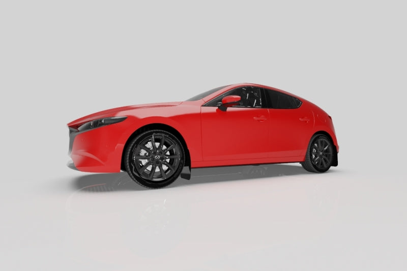 Rally Armor 19-25 Mazda3 Hatchback Black UR Mud Flap w/Red Logo Mud Flaps Rally Armor