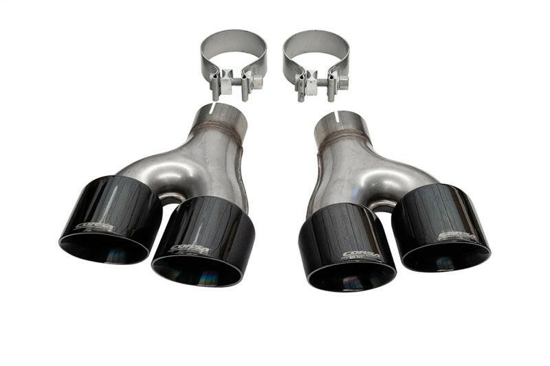 Corsa 2011-2021 Jeep Grand Cherokee Twin 2.5in Inlet / 4in Outlet Black PVD Pro-Series Tip Kit Tips CORSA Performance