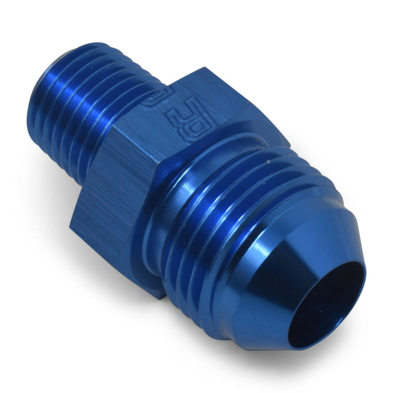 Russell Performance -8 AN to 3/8in NPT Straight Flare to Pipe (Blue) (25 pcs.) Fittings Russell