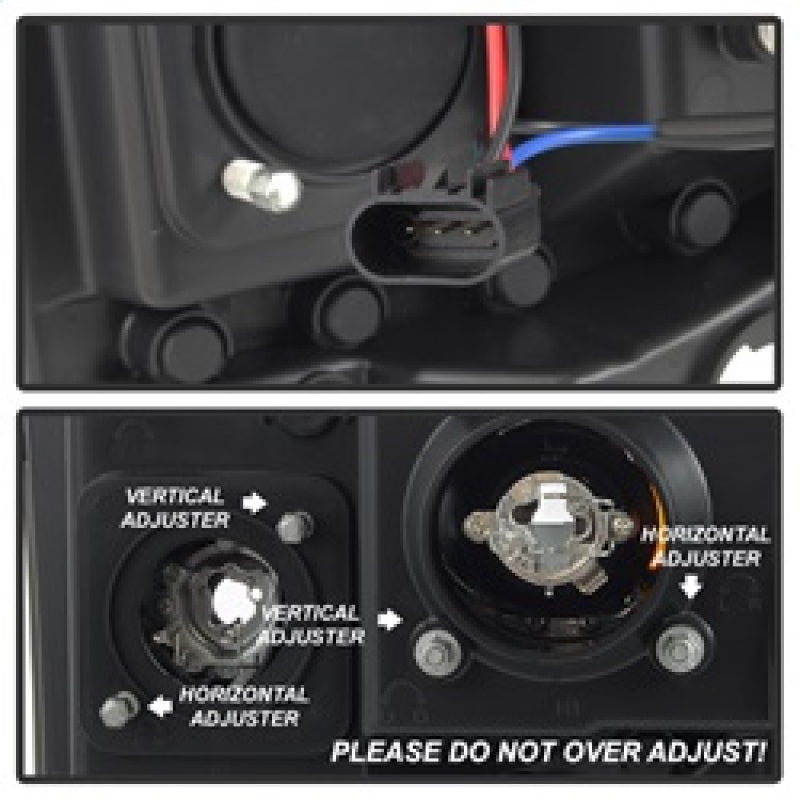 Spyder 05-07 Ford F250/350/450 SD Ver 2 Proj Headlights - Light Bar DRL - Black PRO-YD-FS05V2-LB-C Headlights SPYDER