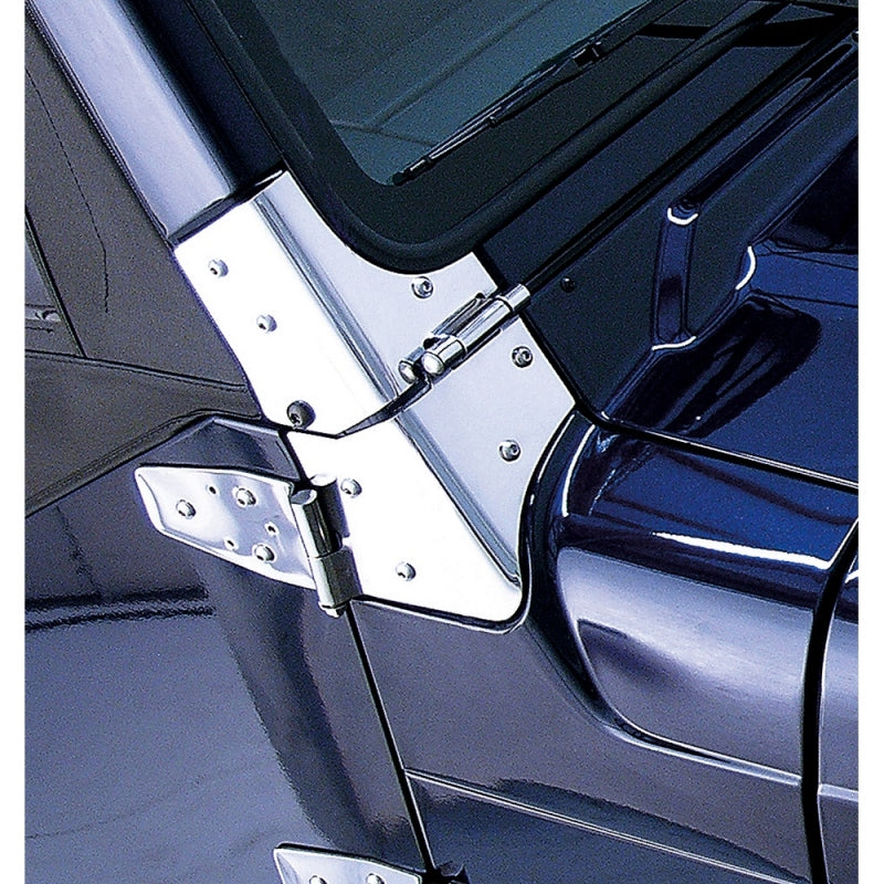 Rugged Ridge 97-06 Jeep Wrangler Stainless Steel Windshield Hinges Hardware - Singles Rugged Ridge