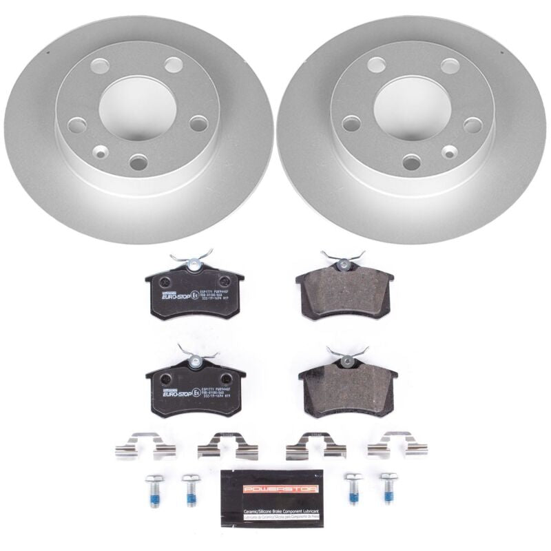 Power Stop 02-06 Audi A4 Rear Euro-Stop Brake Kit Brake Kits - OE PowerStop