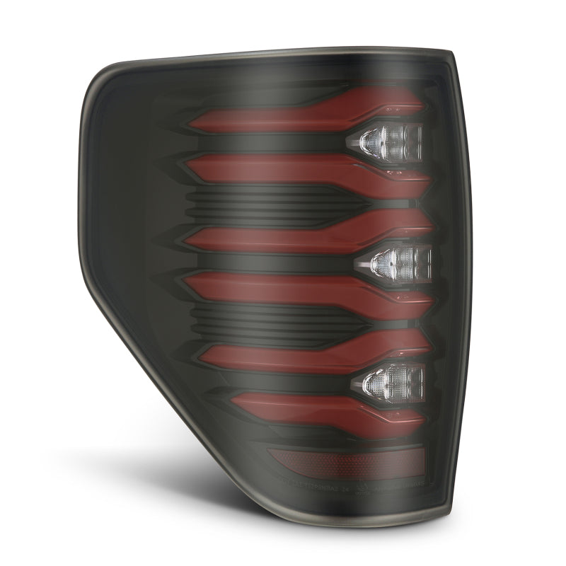 AlphaRex 09-14 Ford F150 LUXX LED Taillights - Black/Red Housing Tail Lights AlphaRex